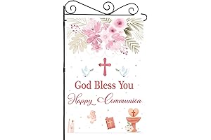 Labakita First Communion Garden Flag: Celebrate your little angel's special day