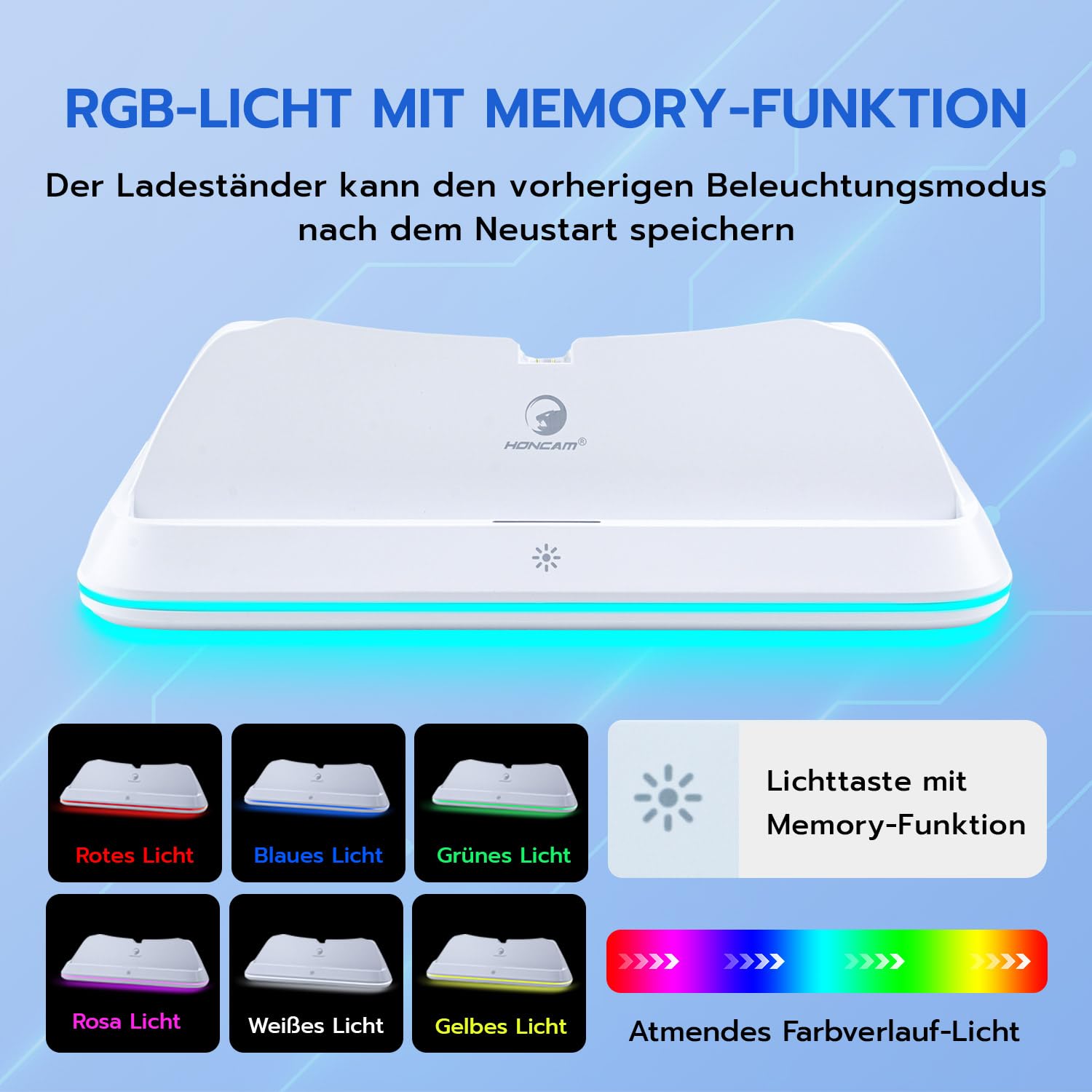 Mcbazel Ladestation für PS Portal Remote Player, PS Portal Remote Player Ladegerät mit RGB-Licht