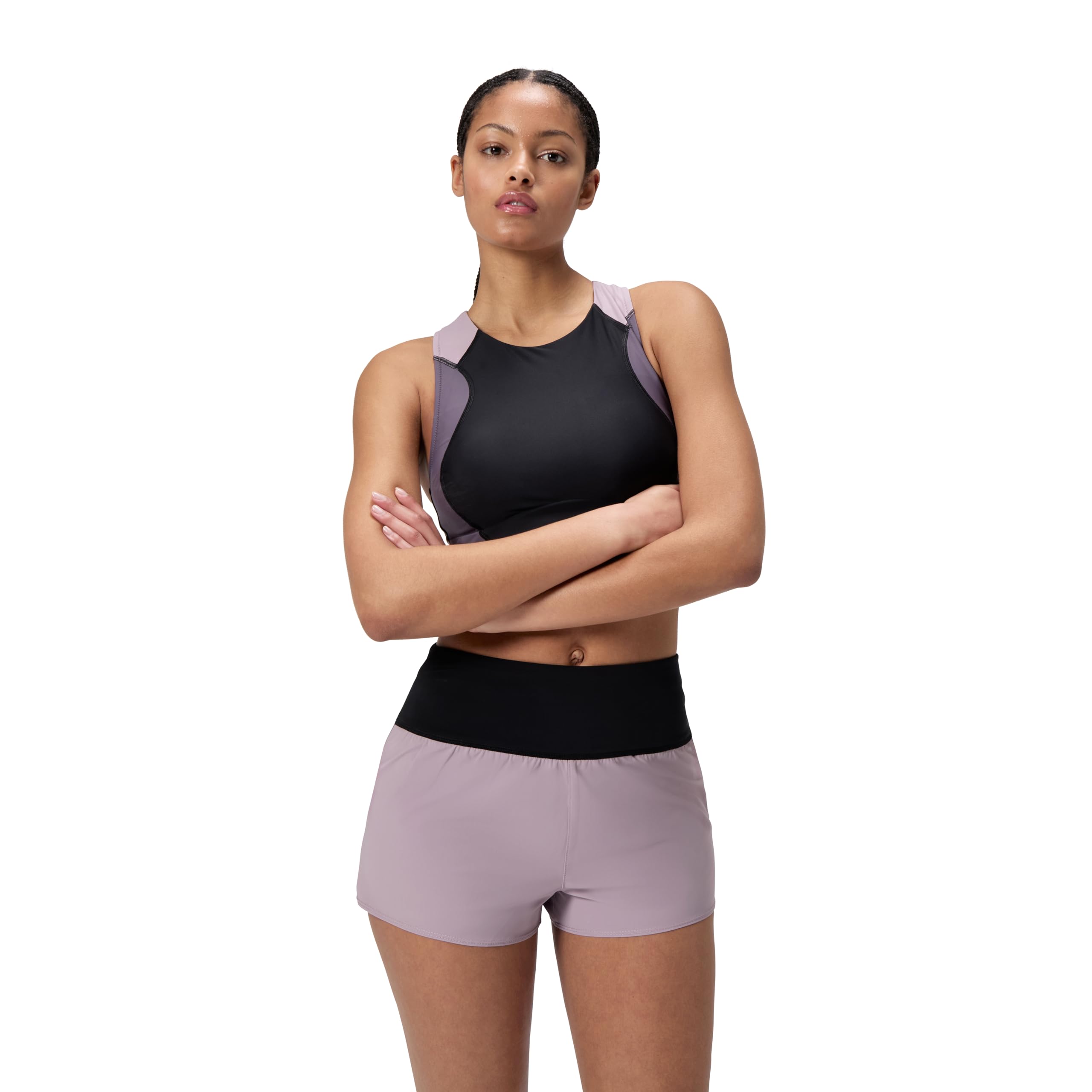 Speedo Women's Biofuse Lookout Swim Short | Swimming and Surfing | Quick Drying, Dusty Mauve, 2XS