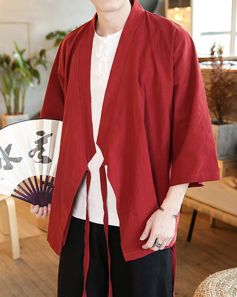 Sunma Chaqueta Haori Japonesa para Hombre Kimono Cardigan