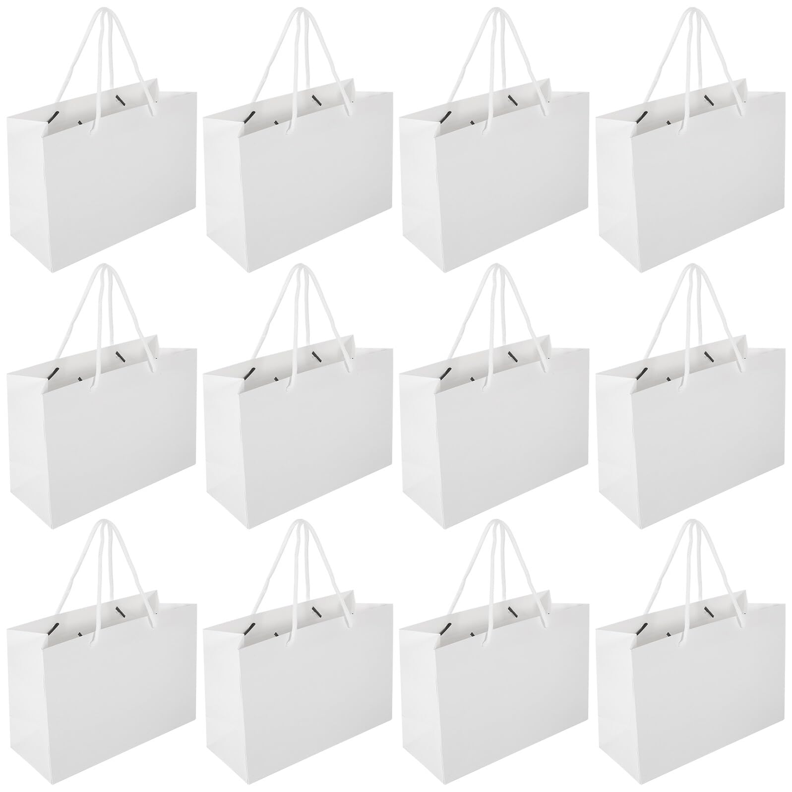 BAZEITFLOW Bolsas Tamaño 24x17x10 Cm 20 con Asa Reutilizables de Obsequio de Papel para Fiestas y Baby Showers Ideales para Dulces y Chocolates