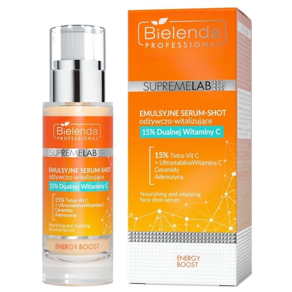 Bielenda Professional Supremelab Nourishing and Revitalizing Face Shot Serum with 15% Tetra-Vit C 30ml