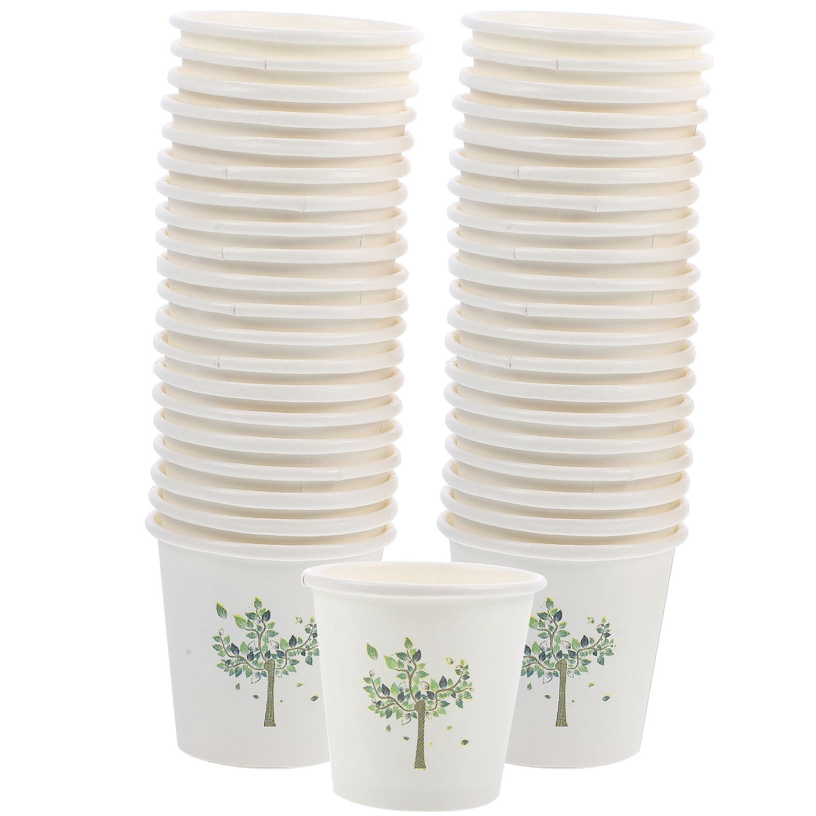 Abaodam 500 Vasos de Papel Desechables de 3 Oz Ligeros y Seguros para Bodas y Fiestas, Diseño Simple y Generoso, Capacidad de 60ml para Bebidas