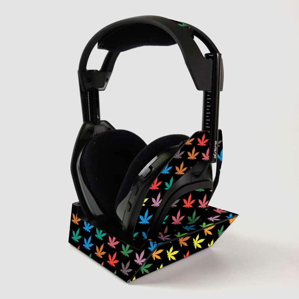 MightySkins Skin for ASTRO Gaming A50 Wireless Headphones + Base Station - Rasta Rainbow | Protective, Durable, and Unique Vinyl Decal wrap cover | Easy To Apply | Made in the USA
