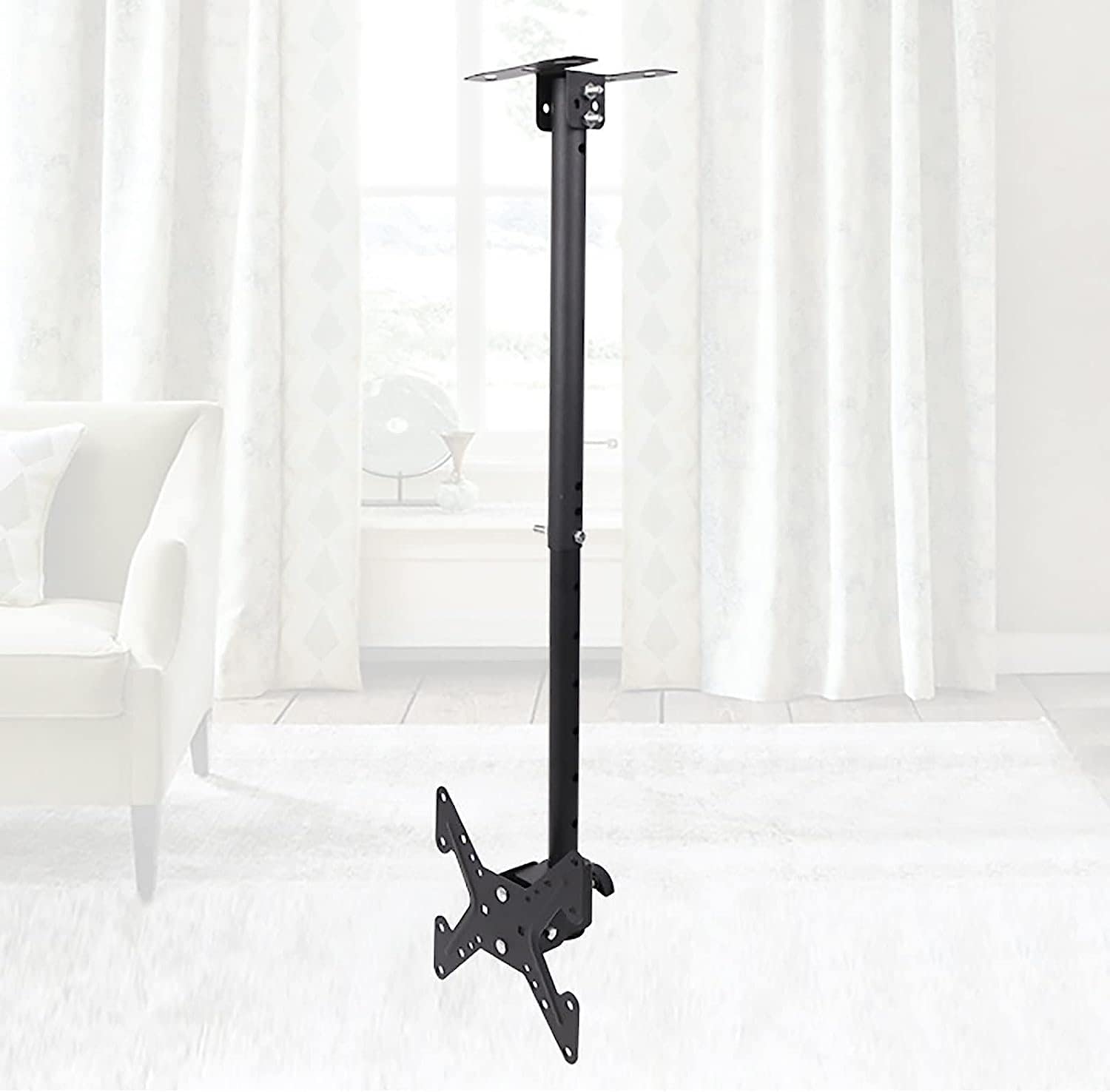 CGCSYZ Ceiling TV Bracket, Ceiling Mount For 14-42 Inch Low Profile TV, With Tilt & Height Adjustment, Max VESA 200x200 Mm TV Mount