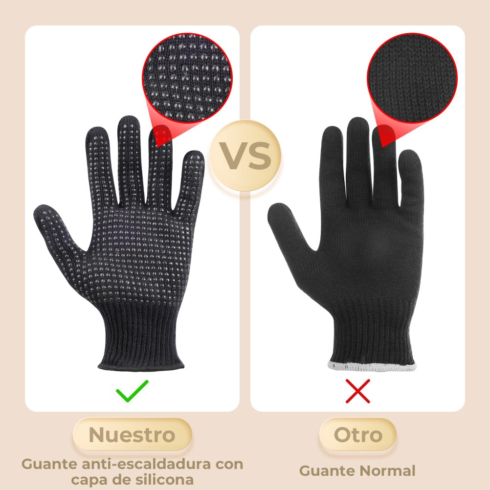 Rizador Pelo 5 en 1 Tenacillas Pelo Pinzas Temperatura Regulable 80 °C - 230 °C Plancha Pelo Ondas con Pantalla LCD Ondulador de Pelo Ceramico Guante Incluido