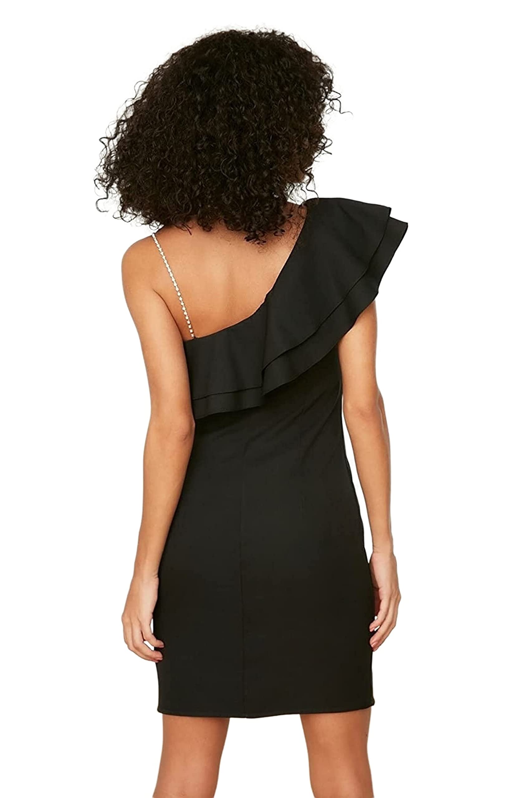 Trendyol Women Mini Shift Regular Woven Dress Black