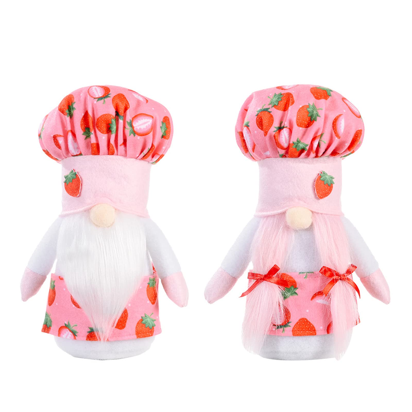 Kalttoy 2pcs Strawberry Chef Decorative Household Decoration for Sofa Tabletop Party Background Decorative Strawberry Gnomes Decorations for Home