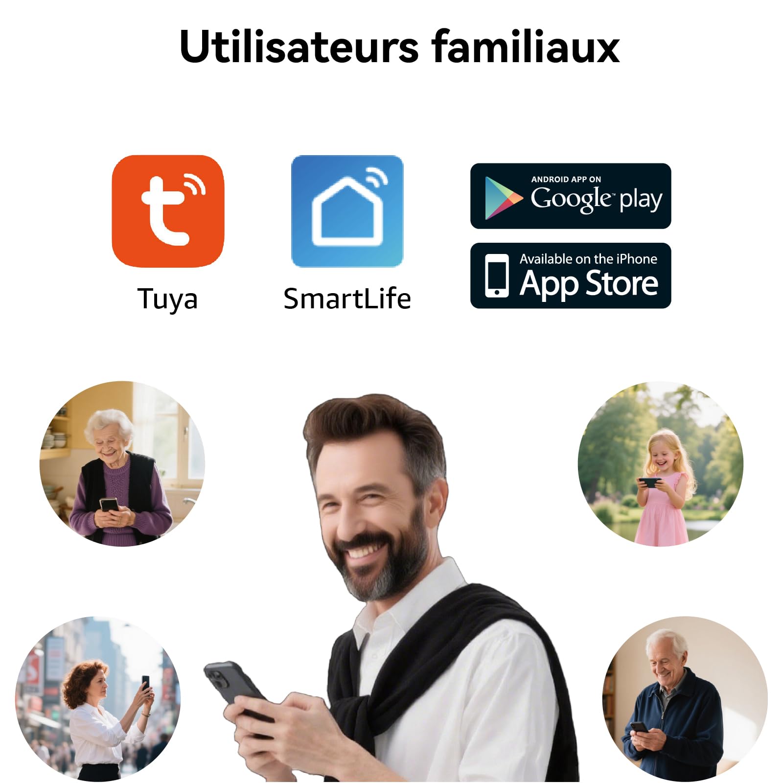 2 Fils Kit Visiophone Connecté Interphone Vidéo, Sonnette vidéo avec Caméra et Ecran Tactile Couleur 7", Déverrouillage de porte/portail à distance,Détection de Personne et Audio Bidirectionnel