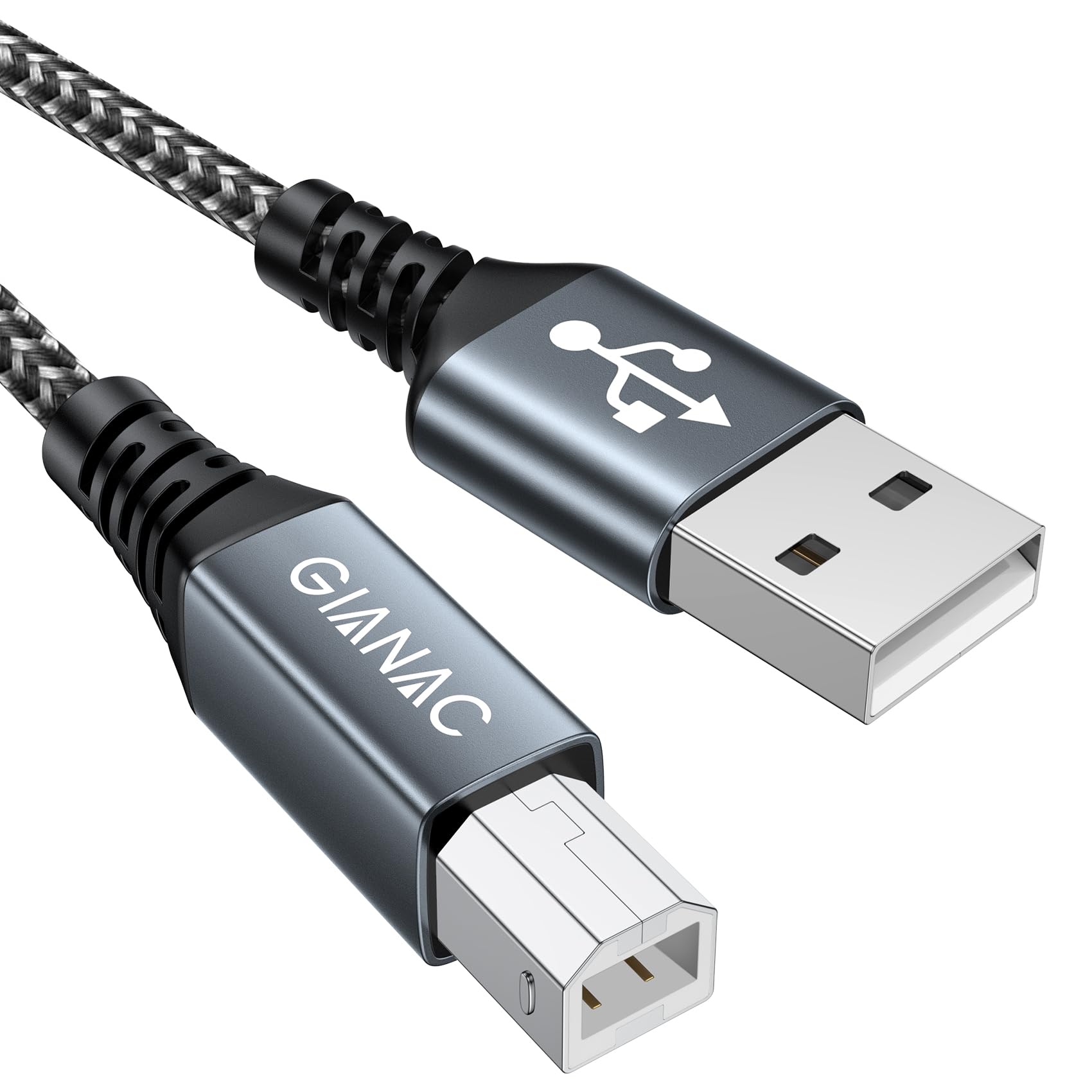 Cavo Stampante [2M] Cavo USB 2.0 Tipo A Maschio a Tipo B Maschio Cavetto | Cavo Stampante Compatibile con Stampante HP,Epson,Canon,Lexmark,Dell,Xerox,Samsung Brother, Panasonic,Scanner,Fax