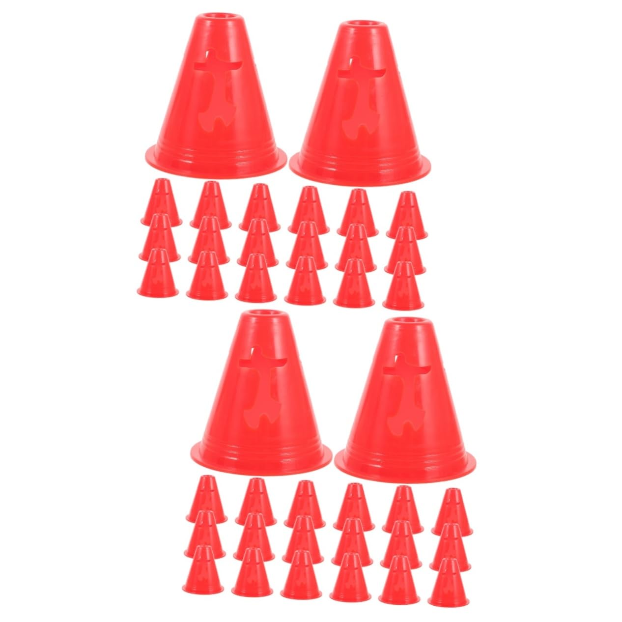 TOYANDONA Conos Deportivos para Taladros Jugar Conos Práctica Capacitación Obstáculo Conos para Deportes Conos De Entrenamiento para Taladros Educación Física Rojo