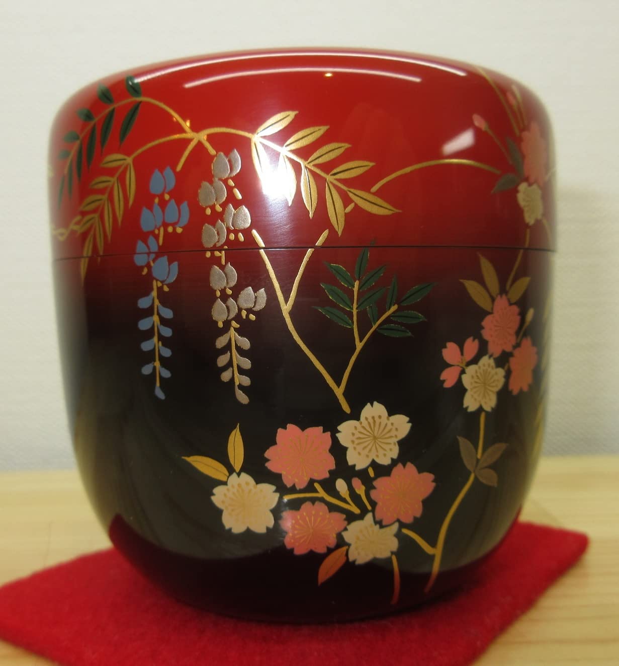 送料込【逢絢亭・新品】茶道具 大棗 山中塗 春野蒔絵 螺鈿 木製 山本忠幸 共箱 Amazon｜【逢絢亭】茶道具 棗 大棗 山中塗 春野蒔絵 螺鈿入り