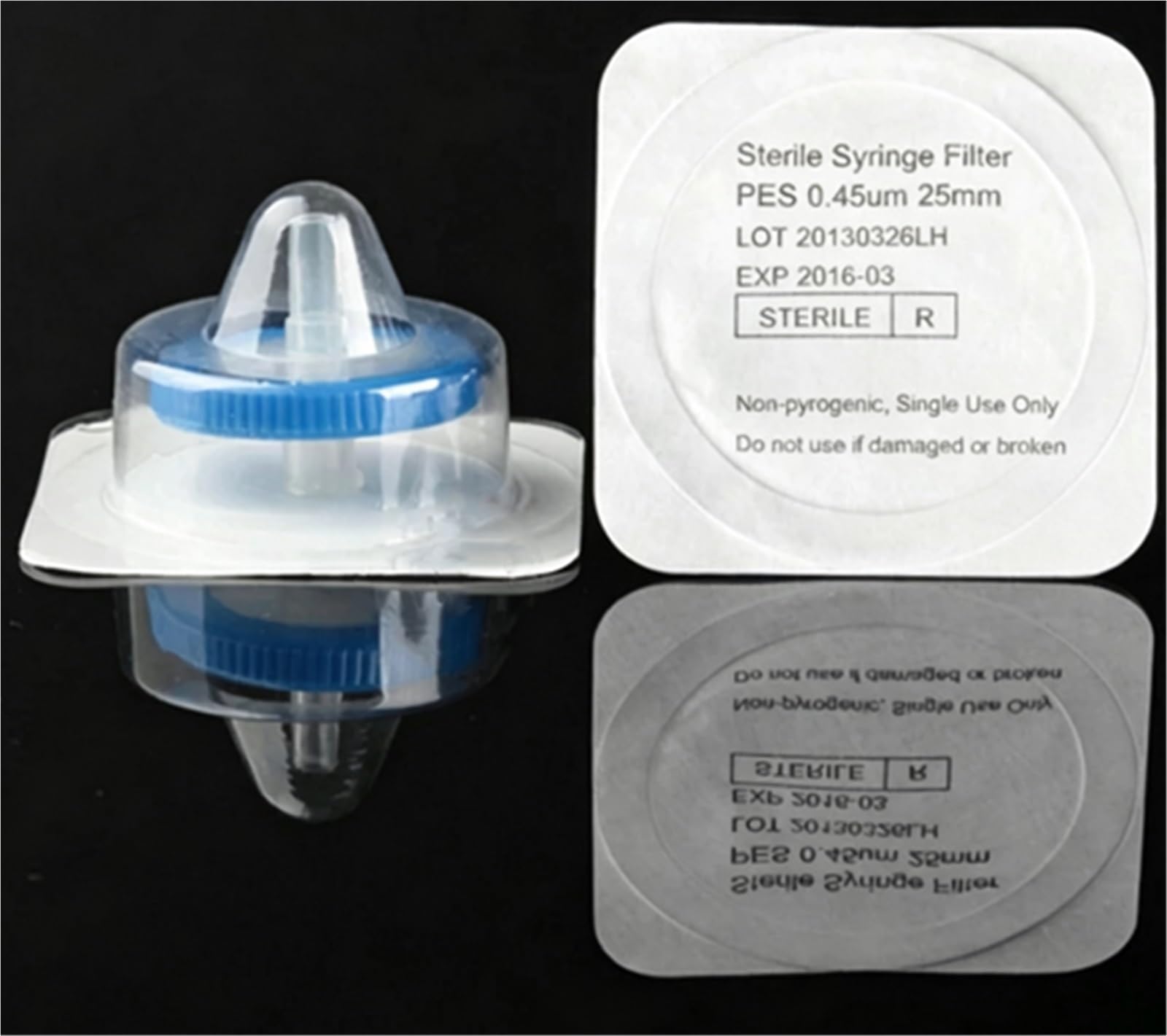 10 unids/Lote Laboratorio 13mm 25mm tamaño de poro 0.22um/0.45um Filtro de jeringa estéril con Membrana CA/Nylon/PES/PVDF(25mm 0.22um PES)