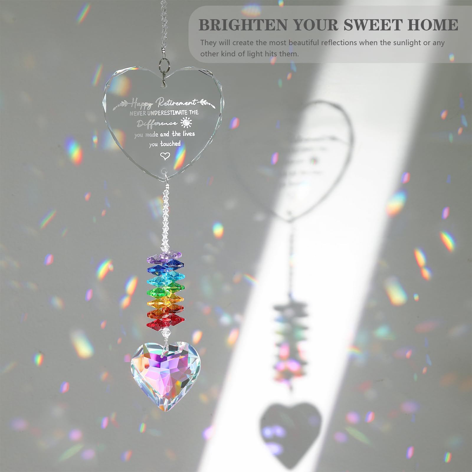Regalos de jubilación para mujeres y hombres, atrapasueños de cristal para jubilación, decoración de feliz jubilación, regalos para amigos jubilados, compañeros de trabajo, enfermeras, maestros