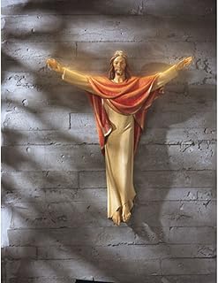 He is Risen 24 Inch Jesus Christ Hanging Wall Statue for Church Sanctuary
