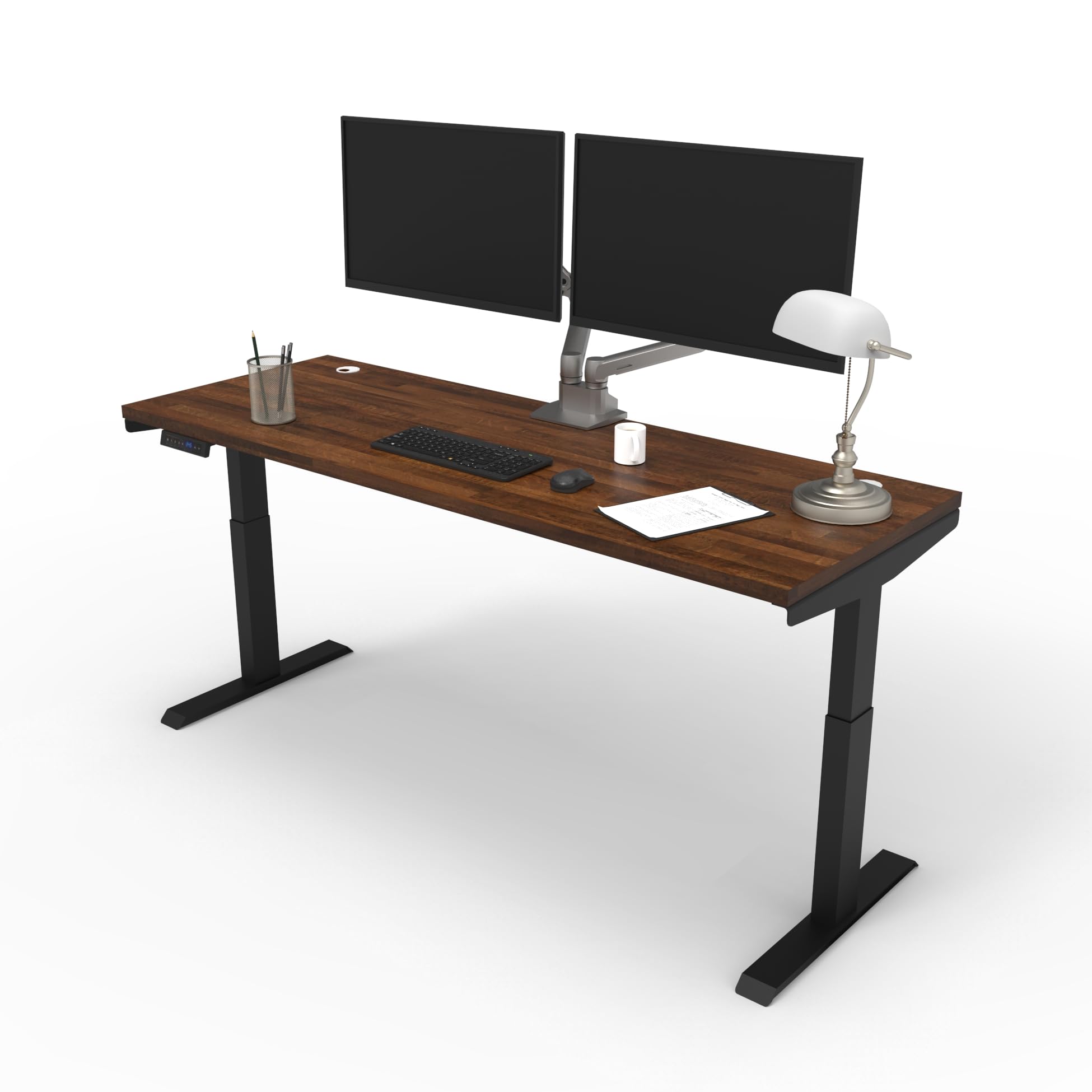 Lift It Electric Standing Desk 72x24 - Large Sit Stand Desk with USB Charging 4 Memory Presets Dual