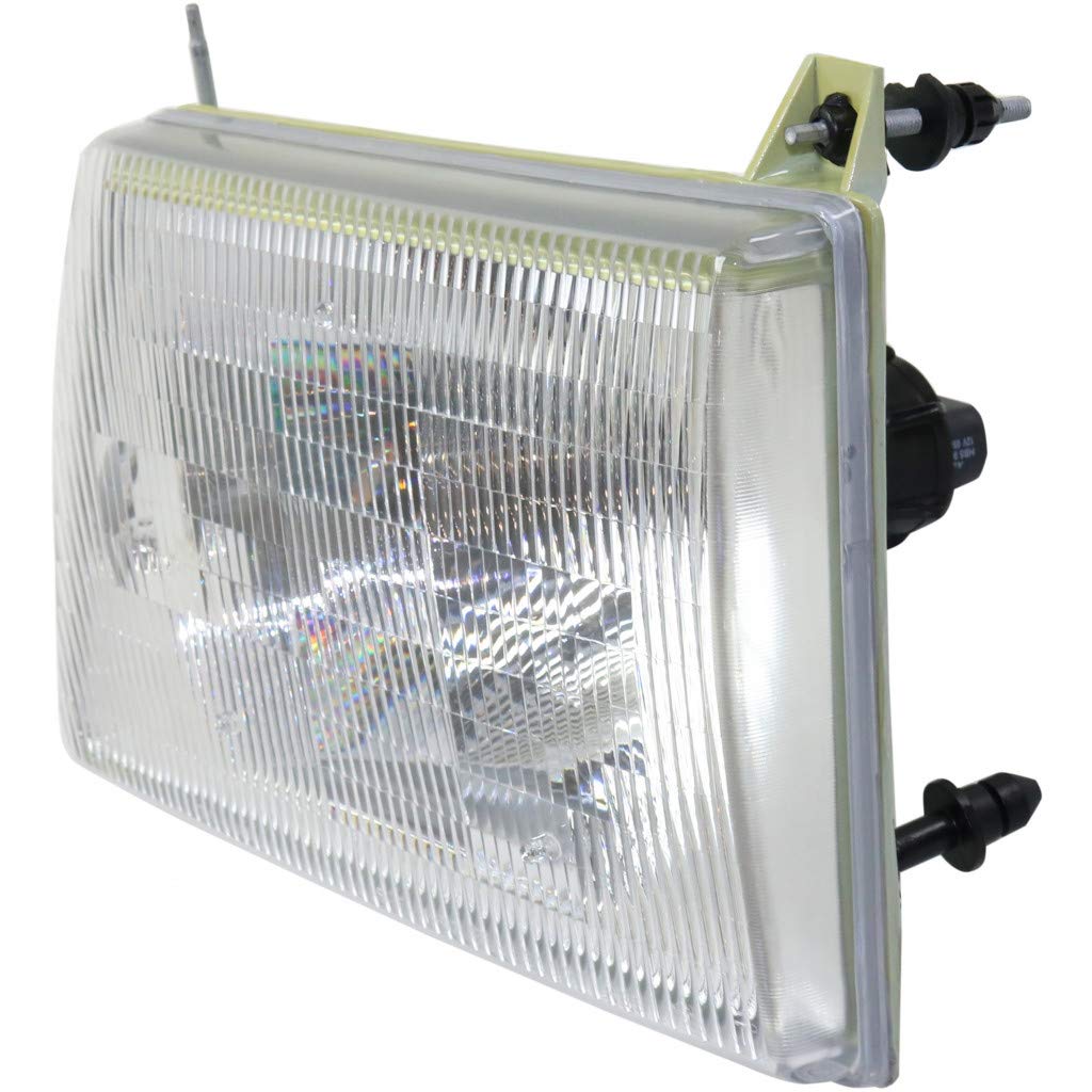 KarParts360 Headlight Bezels Pair For Ford E-150/E-250/E-350 Econoline 1992-1996 – Silver, Replaces FO2513141, F2UZ13064A