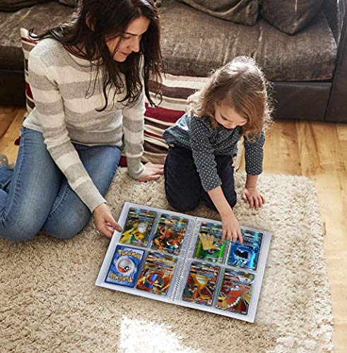 Álbum compatível com cartões Pokemon GX EX Mega, fichário compatível com cartões Pokémon, fichário c