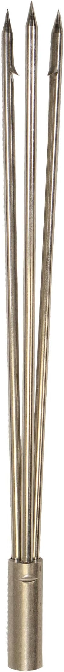 'Scuba Choice 12'' Stainless Steel 3-Prong Paralyzer Spear Tip, Replacement Pole Head, Durable & Strong, 8mm Female Thread, Ideal for Spearfishing, Hunting Diving'