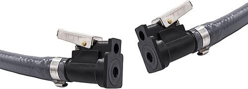 Miniatura 6 de MARINE CITY Conjunto de línea de combustible de alta resistencia para barco, manguera de combustible fuera de borda de nailon de 8.8 pies, diámetro