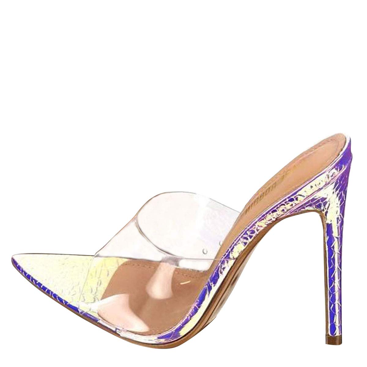 Cape Robbin Women's Clear Slip On High Heels Plastic Melrose