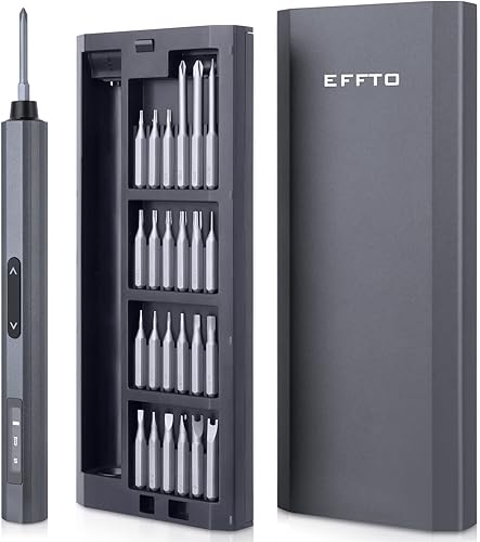 Juego de destornilladores de precisión, par de 5 engranajes, mini destornillador eléctrico con pantalla OLED, juego de destornilladores pequeños