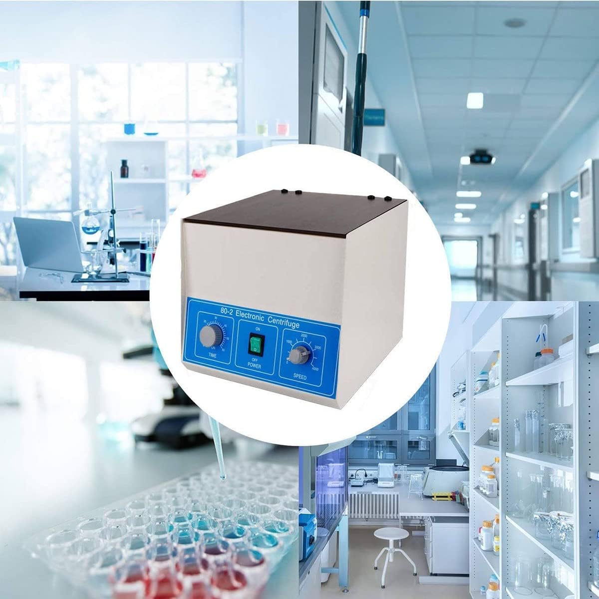 Benchtop Centrifuge,Low Speed Lab Electric Centrifuge,4 * 100Ml,0-60Min Timing,for Separation of Samples& Qualitative Analysis