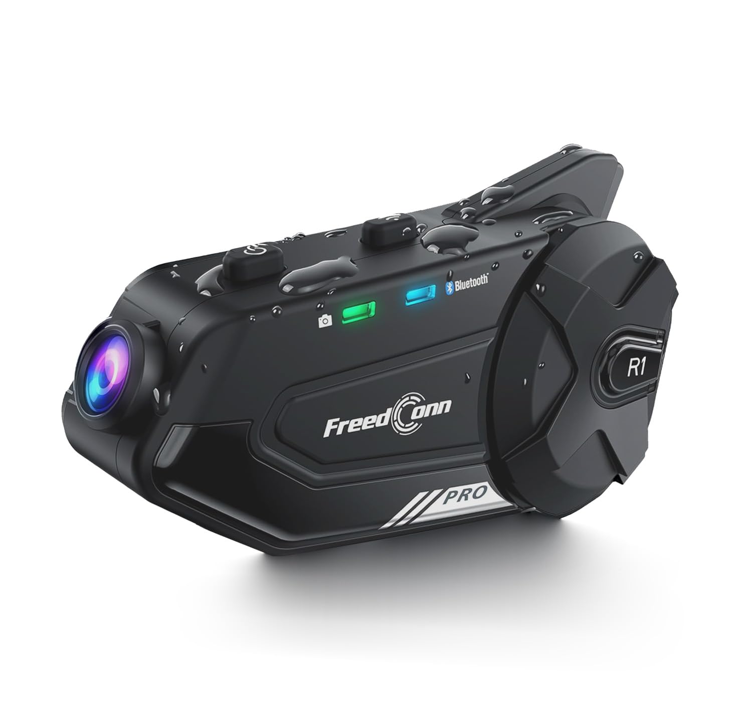 FreedConn Motorcycle Helmet Headset with Camera 2K HD, R1 Pro 6 Way 1000M WIFI Motorbike Bluetooth 5.0 Intercom