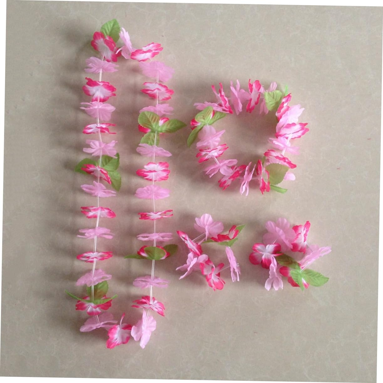 18stücke Hawaiianisches Blumenkranz-set Teiliges Set Mit Stirnband Halskette Und Armbändern Für Luau-feiern Strandpartys Und Sommerveranstaltungen Handgefertigte Farbenfrohe
