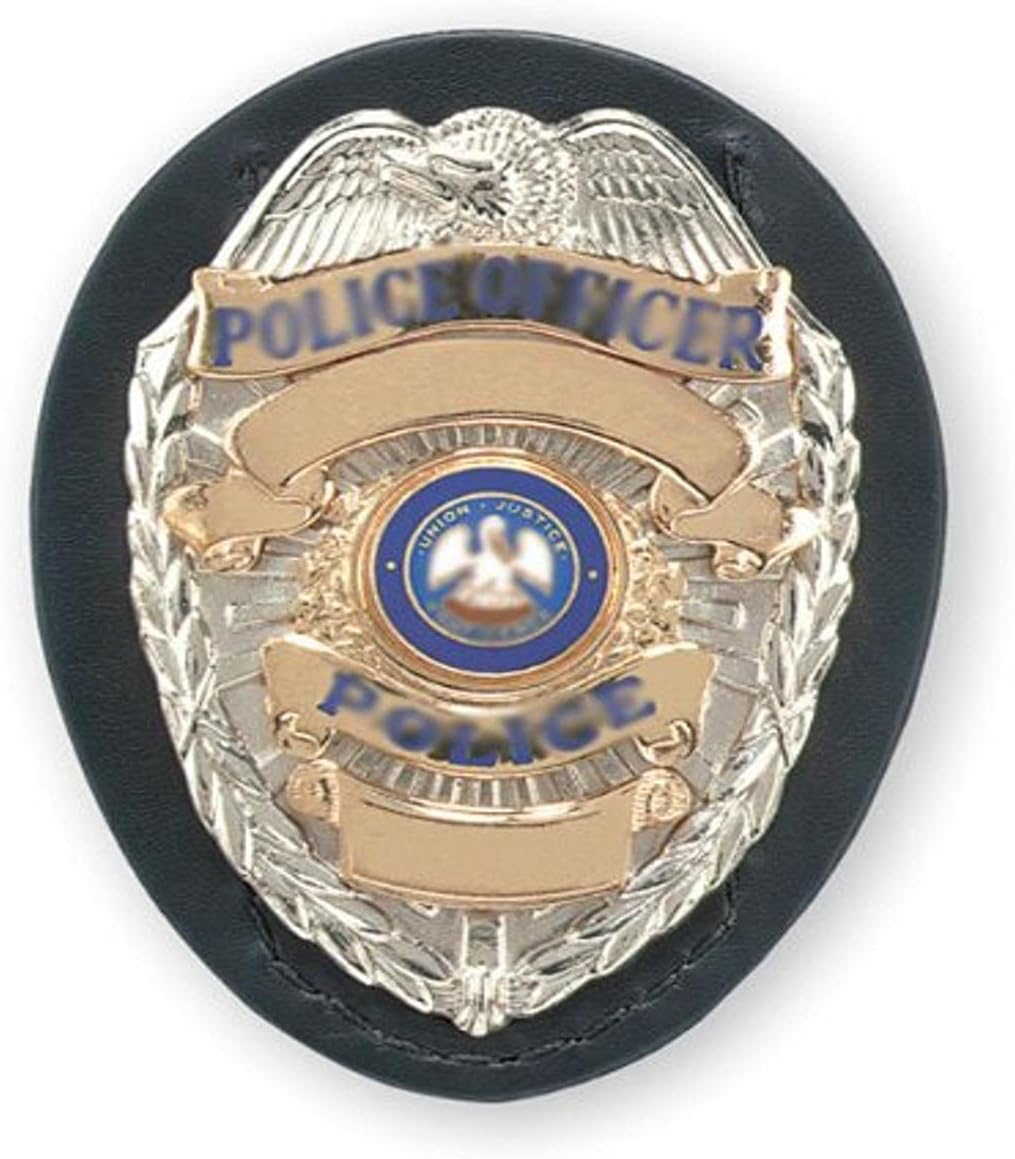 7350-03-2 Shield Style Badge Holder, Black, Plain
