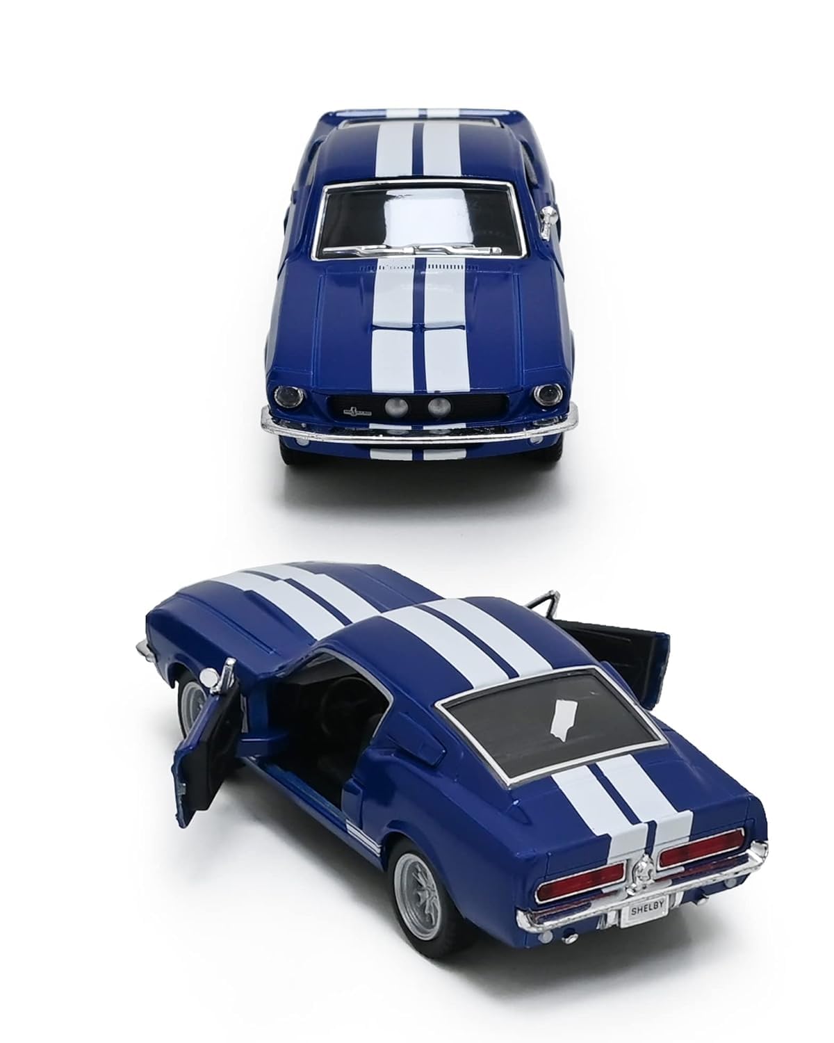 5'' Die Cast Metal, Doors Openable, Pull Back Action 1:38 Vintage Model Toy Car (Blue)