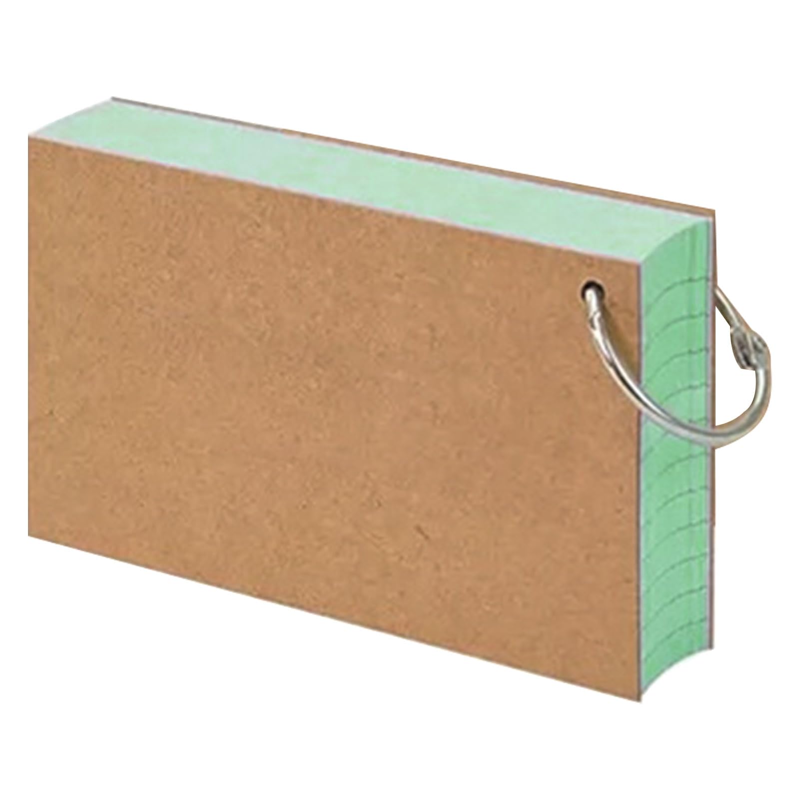 Wizoowip Notecards Ink Leakage Proof Flash Cards Colored Index with Metal Ring Smooth Writing Thickened Paper No Bleeding Ruled Green