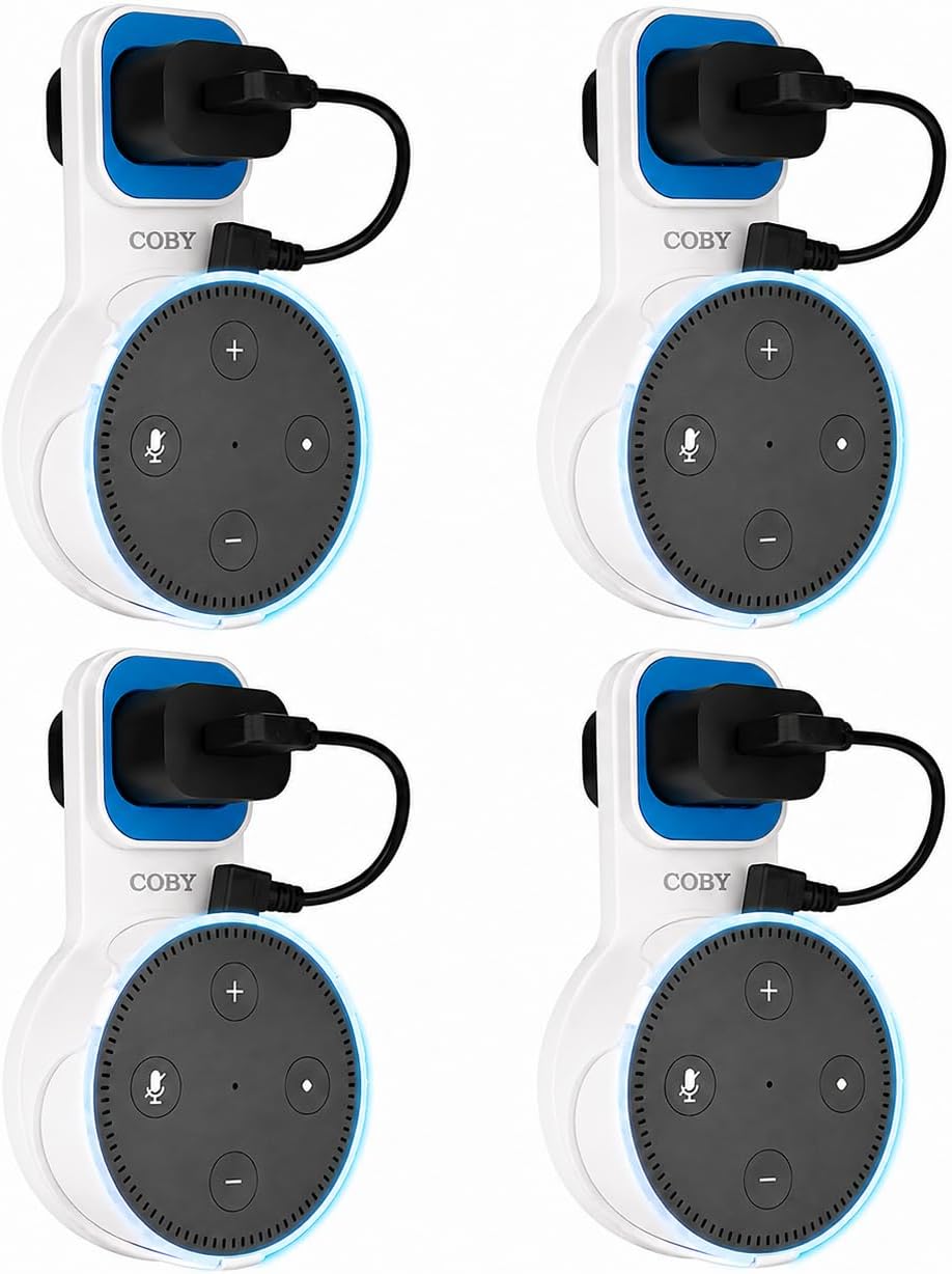 Echo Dot Wall Mount 2nd Gen, Alexa Speaker Stand, Outlet Holder, 4 Pack