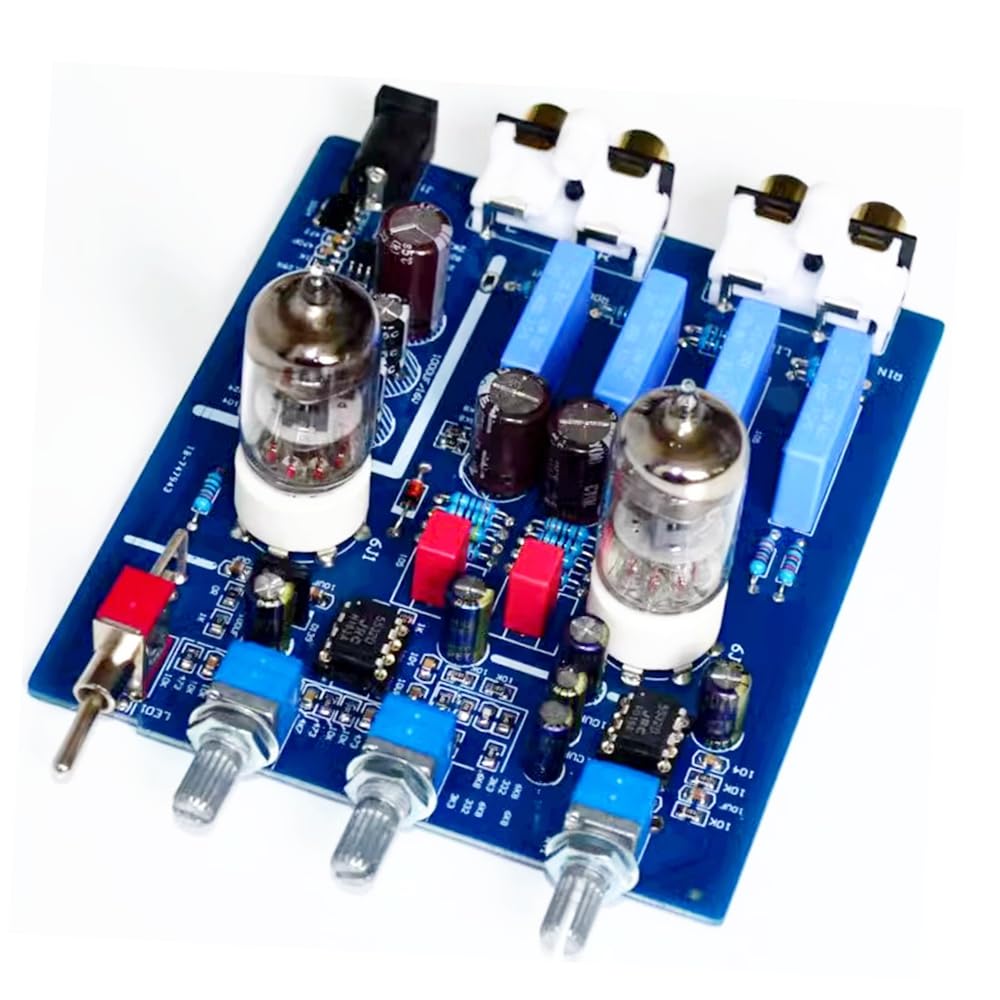 JolooyoHiFi Audio 6J1 Tube Audio Amplifier Preamplifier Front Stage Power AMP with High and Low Sound Adjustment Pre Amplifier