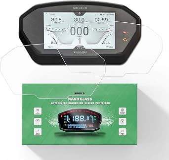 Motorcycle Accessories Nano Glass Dashboard Screen Protector Kit for Triumph Speed Street Triple 765 RS Moto2 2017+ / Tiger 800/1200 2018+ / Tiger 850 Sport 2021+ 2 x Anti Glare