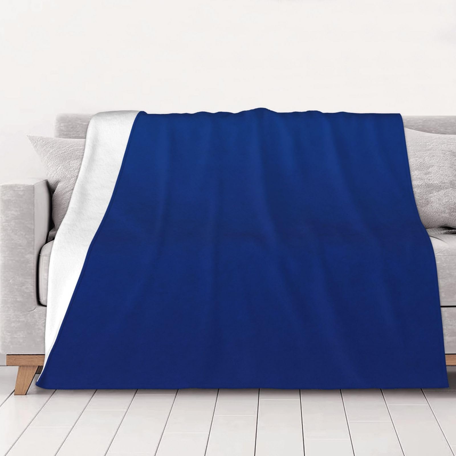Dicke, bedruckte Überwurfdecke, personalisierbar, leicht, weich, gemütlich, Wandteppich für Raumdekoration, Marineblau