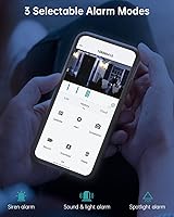 Vista 6 de ZUMIMALL 2K Solar Security Cameras, 360° View Outdoor Camera Wireless Solar Powered, 2.4G WiFi Only, Spotlight/Siren/3MP Color Night Vision/2-Way