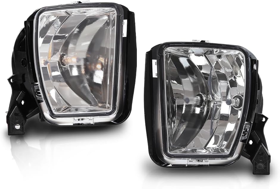 ALLGOOD Fog Lights w/Bulbs, Compatible with Dodge Ram 1500 Pickup 2013-2018,NOT For Rebel Models,Clear Lens Front Bumper Driving Fog Lights Lamps 1Pair