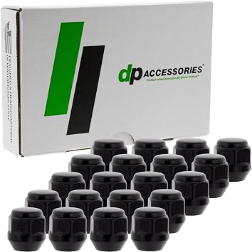 DPAccessories Lug Nuts Compatible with 2023-2026 Mazda CX-50 | Black OEM Style | for Factory Aluminum Wheels Only | Set of 20 Wheel Nuts | DMAC5001F-BK/1
