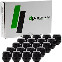 DPAccessories Lug Nuts Compatible with 2020-2025 Kia Telluride | Black OEM Style | for Factory Aluminum Wheels Only | Set of 20 Wheel Nuts | DKITEL01F-BK/1