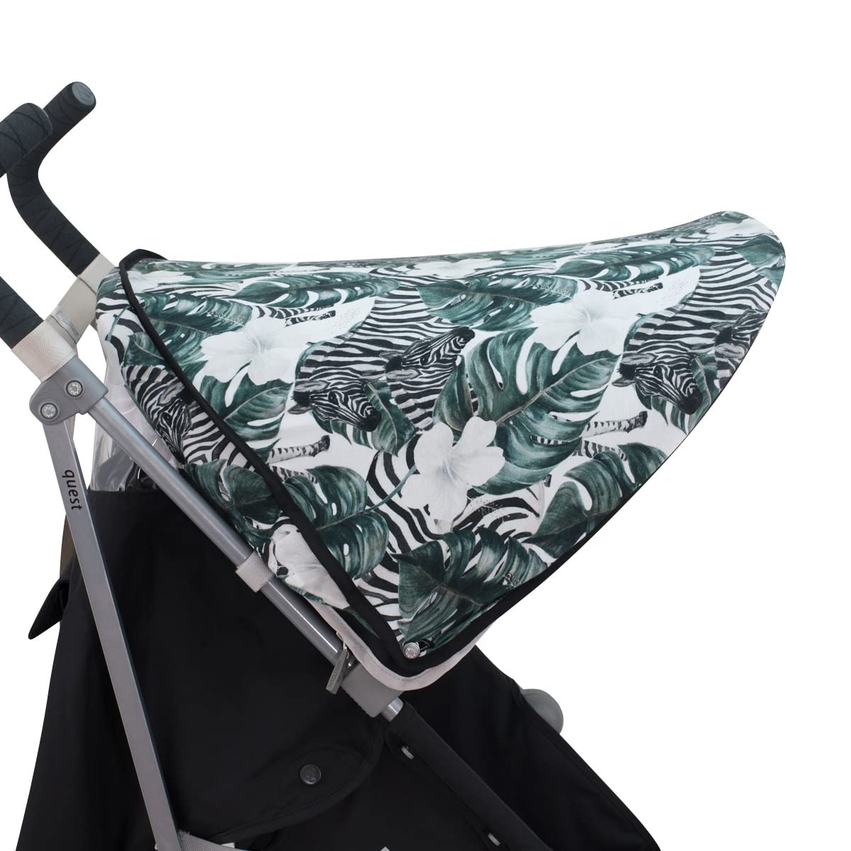 JYOKO KIDS Cubre capota de algodón Compatible con Maclaren Quest, Techno y Xt (ZEBRA)