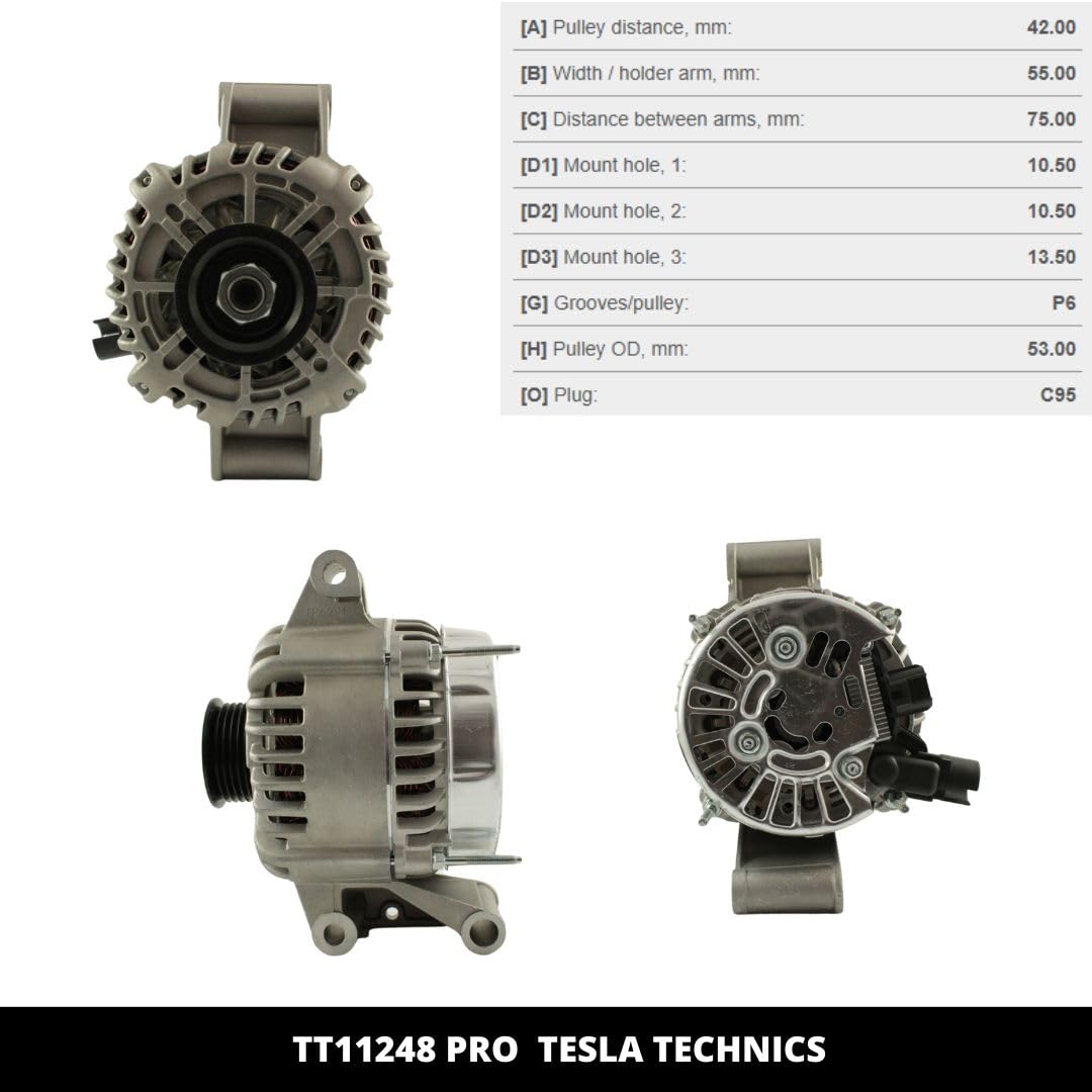 TT11248 PRO Alternateur pour voiture 12V, alternateur 115 A. Compatible avec FORD, JAGUAR. Excellent relation qualité-prix. Installation facile et garantie.