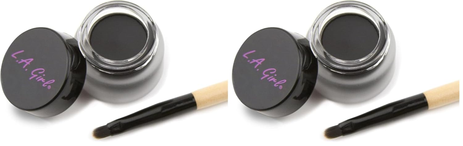 L.A. Girl Gel Liner Kit, Very Black GEL722 (Pack of 2)