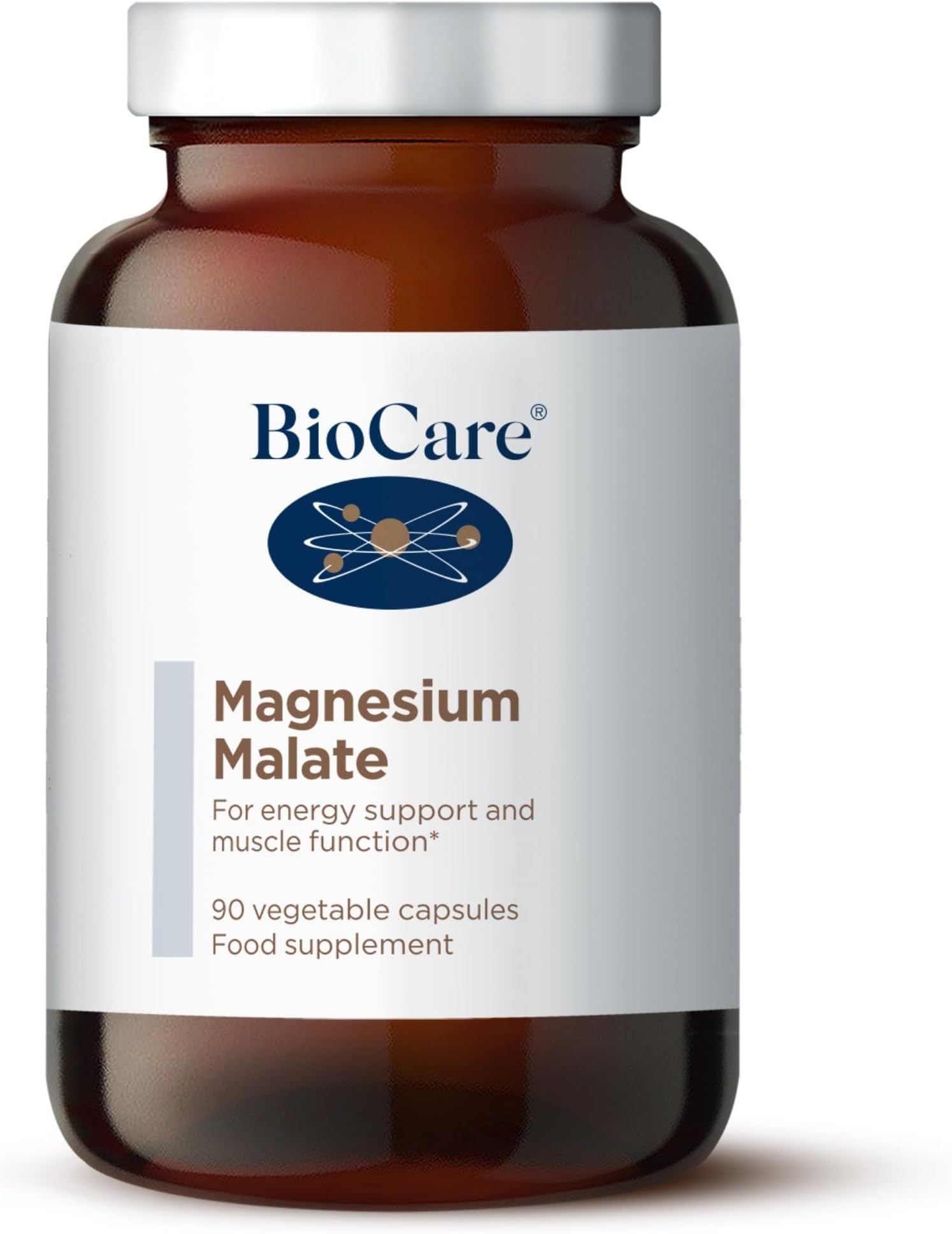 BioCare Magnesium Malate - Malic Acid and Magnesium for Energy Support and Normal Muscle Function - Suitable for Vegetarians and Vegans - 90 Capsules