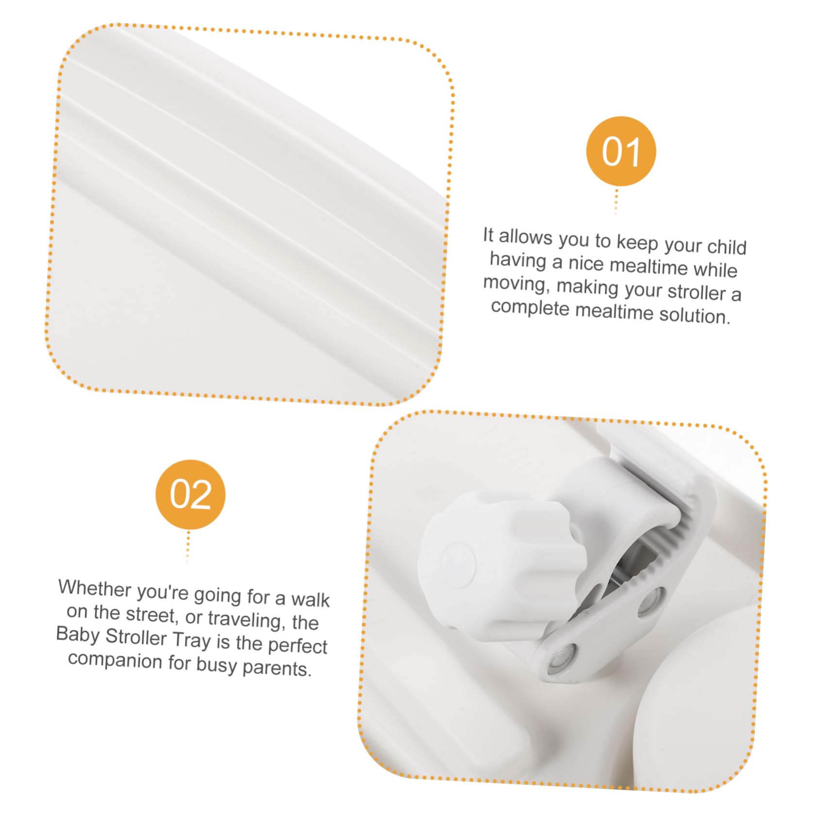 HAPINARY Stroller Dinner Plate Detachable Stroller Snack Tray Stroller Tray Stroller Cup Holder Tray for Stroller Universal Stroller Snack Tray Stroller Organizer Plate Stroller Supply