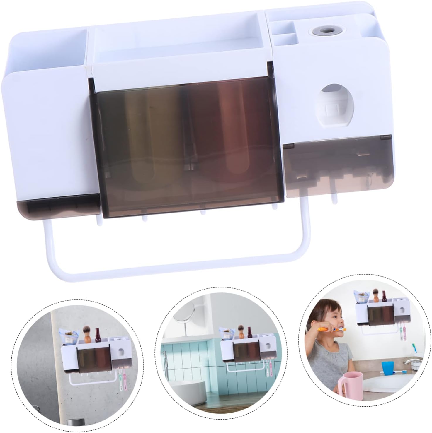 Multifunctional Toothpaste Rack Holder Modern Decor Bathroom Organizer