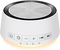 SoundMe White Noise Machine Night Light: 30 Soothing Sounds, 12 Colors, 32 Volumes for Baby Kids Adults Sleep Aid