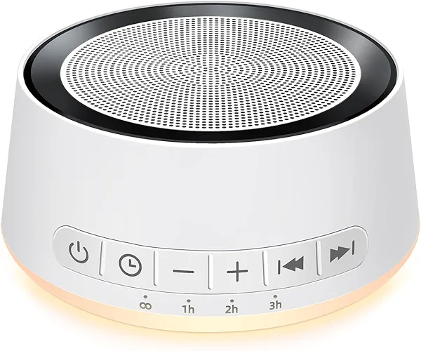 Sound Machine White Noise Machine with 30 Soothing Sounds 12 Colors Night Light Sleep Machine for Baby Kids Adults Brown Nosie Machine Pink Noise Machine with 32 Volume Levels for Office Home Travel