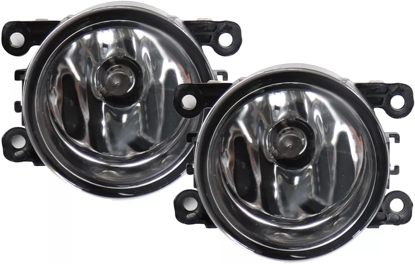 Fog Light Assembly 71107-SZA-A50 71102-SZA-A50 with Chrome Cover Trim Bezel Replacement for Honda Pilot 2012 2013 2014 2015
