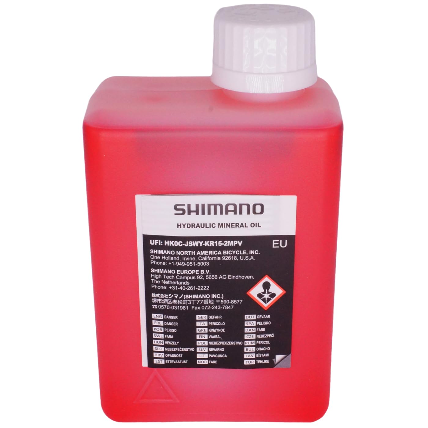 SHIMANO Olio minerale per freni a disco, per freni a disco, rosso, ISMDBOIL05M